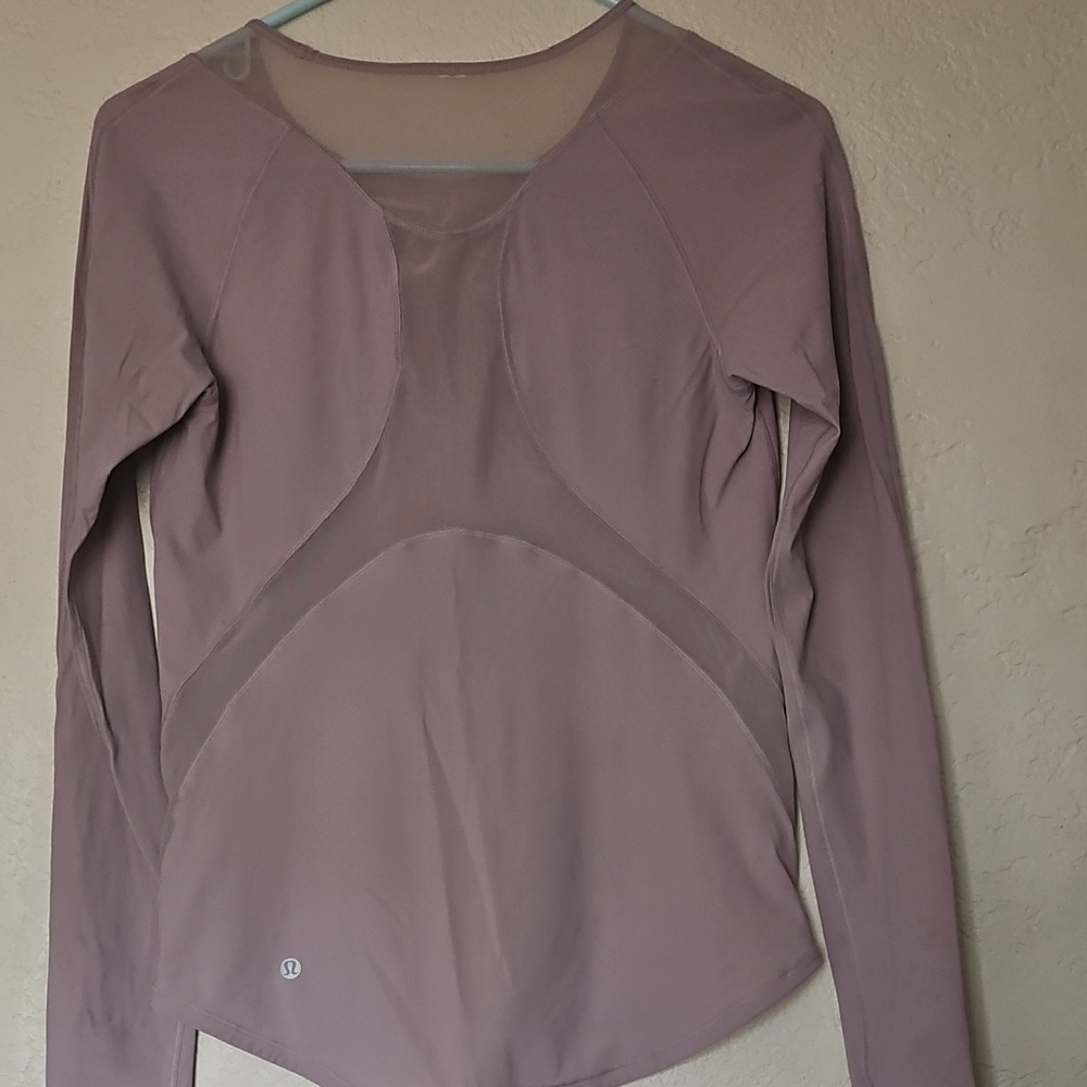 Women's Lululemon Sculpt Long Sleeve Size 6 Powdered Mauve